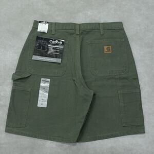 NWT Vintage Carhartt B25 MOS Moss Green Carpenter Shorts 32x8.5